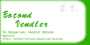 botond vendler business card